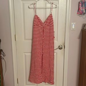 Never worn Zara Gingham midi Dress